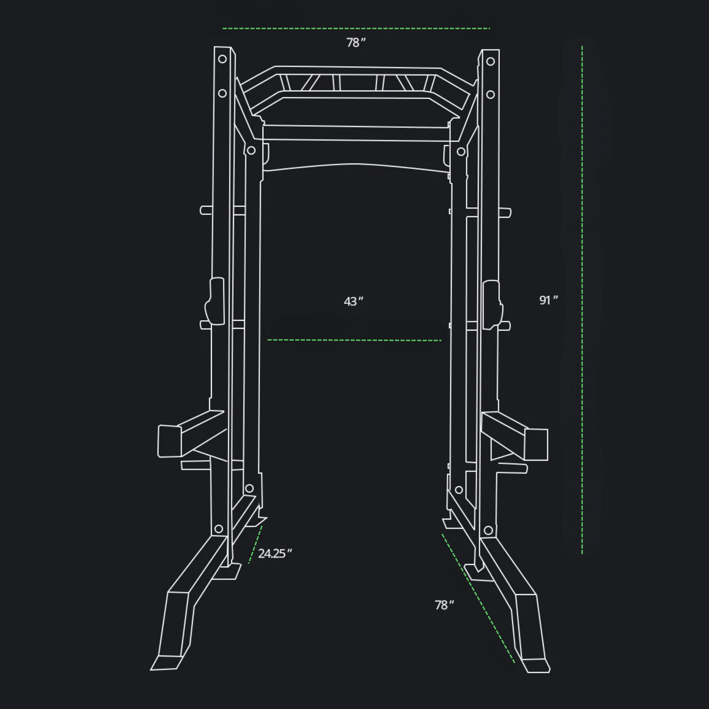 CACTUS COMMERCIAL POWER RACK w/ weight plate holders